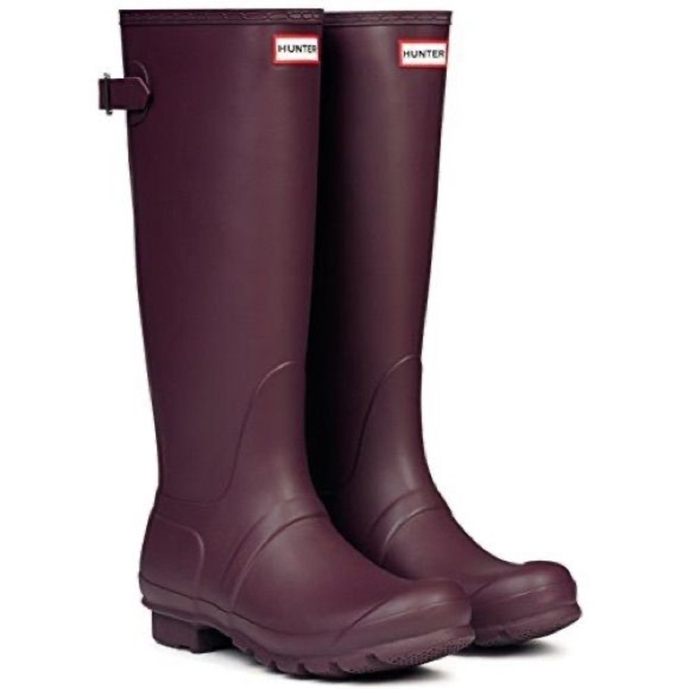 Hunter Rain boots Matte Maroon Burgundy size 7 like new
